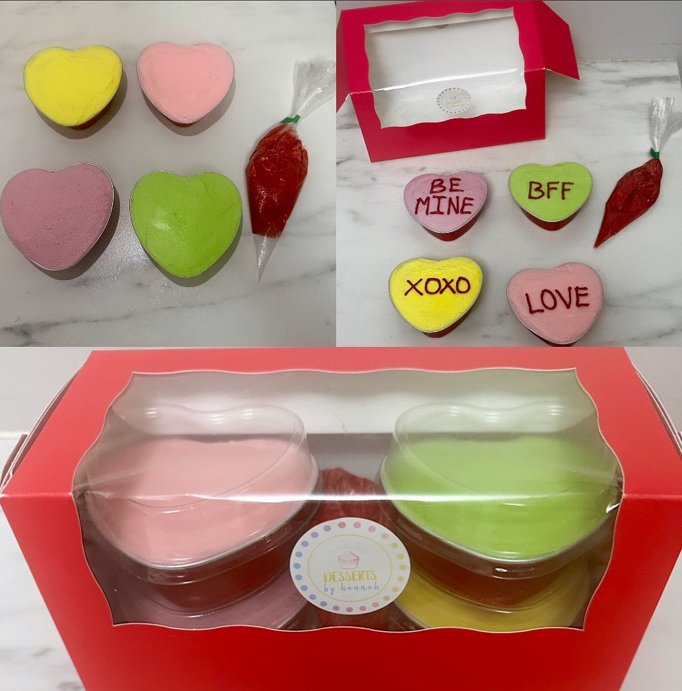 Write Your Own Conversation Heart Cupcakes